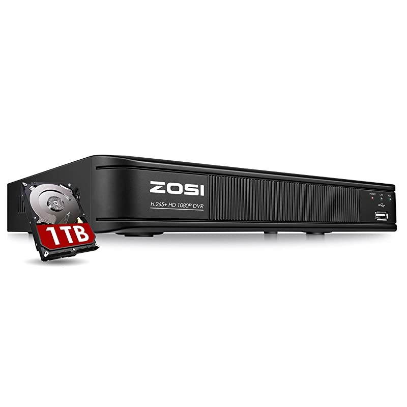 H265+ 5MP Lite 8 Channel CCTV DVR Recorder with Hard Drive 1TB Remote Access Motion Alert Push Hybrid Capability 4in1AnalogAHDTVICVI Full 1080p HD Surveillance DVR for Security Camera