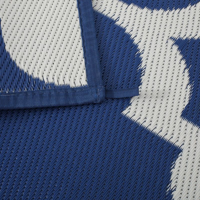 6'x9' Arundel Outdoor Modern Scatter Rug Night Blue/White - Christopher Knight Home