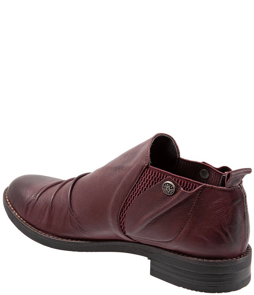 Bueno Pina Leather Ruched Slip-On Block Heel Loafers