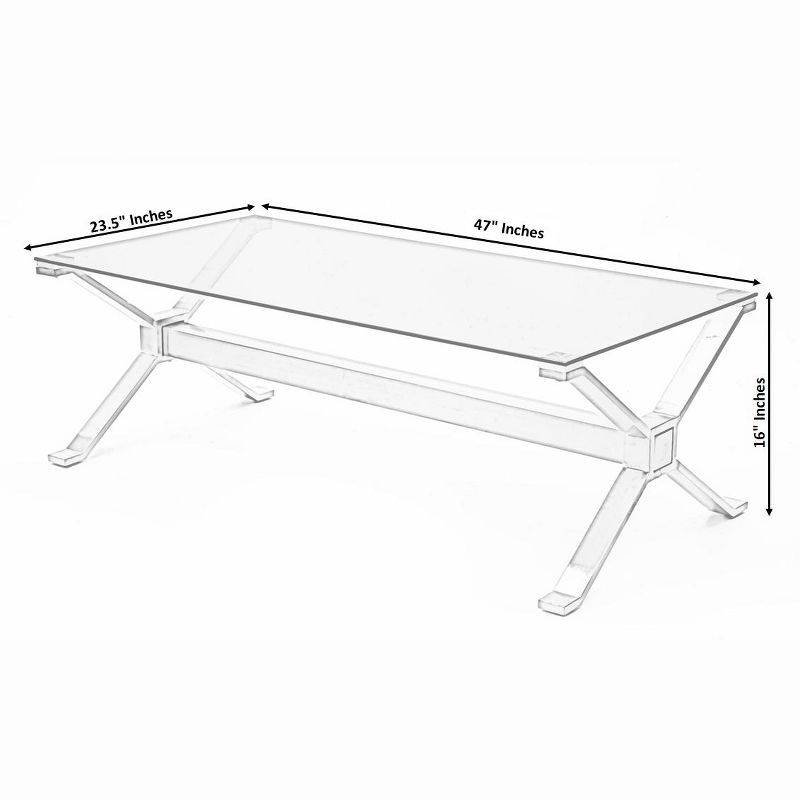 Bold Tones Rectangular Gold Stainless Steel Metal Smoked Glass Modern Coffee Table