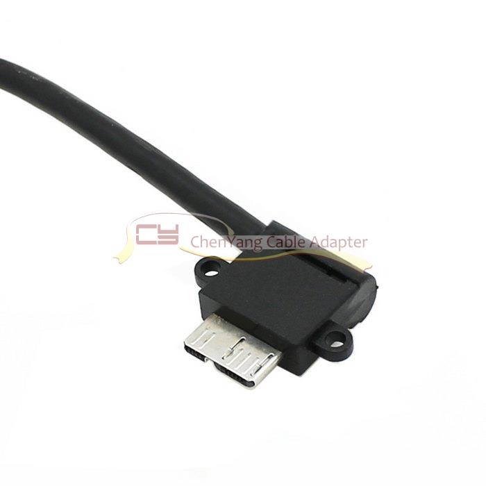 Up Angled 90 Degree USB 3.0 to Micro 10Pin Right Angled Cable 20cm for phone