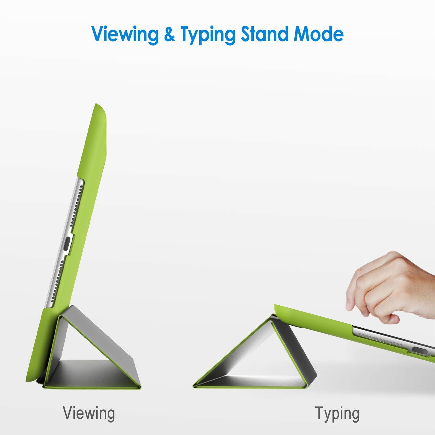 JETech Case for iPad (9.7-Inch, 2018/2017 Model, 6th/5th Generation), Smart Cover Auto Wake/Sleep, Green