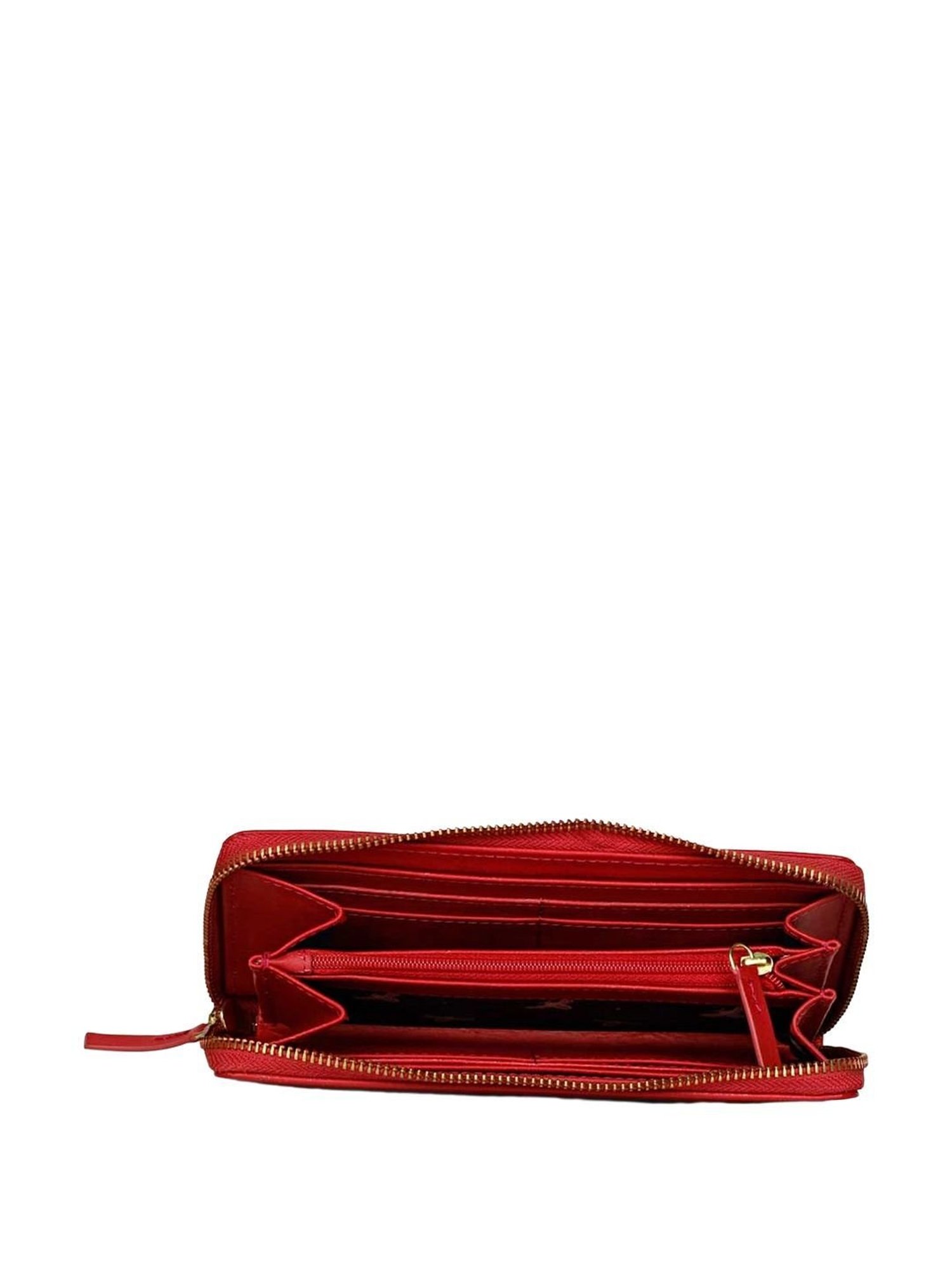 Favore Red Logo Zip Around Wallet For Women
