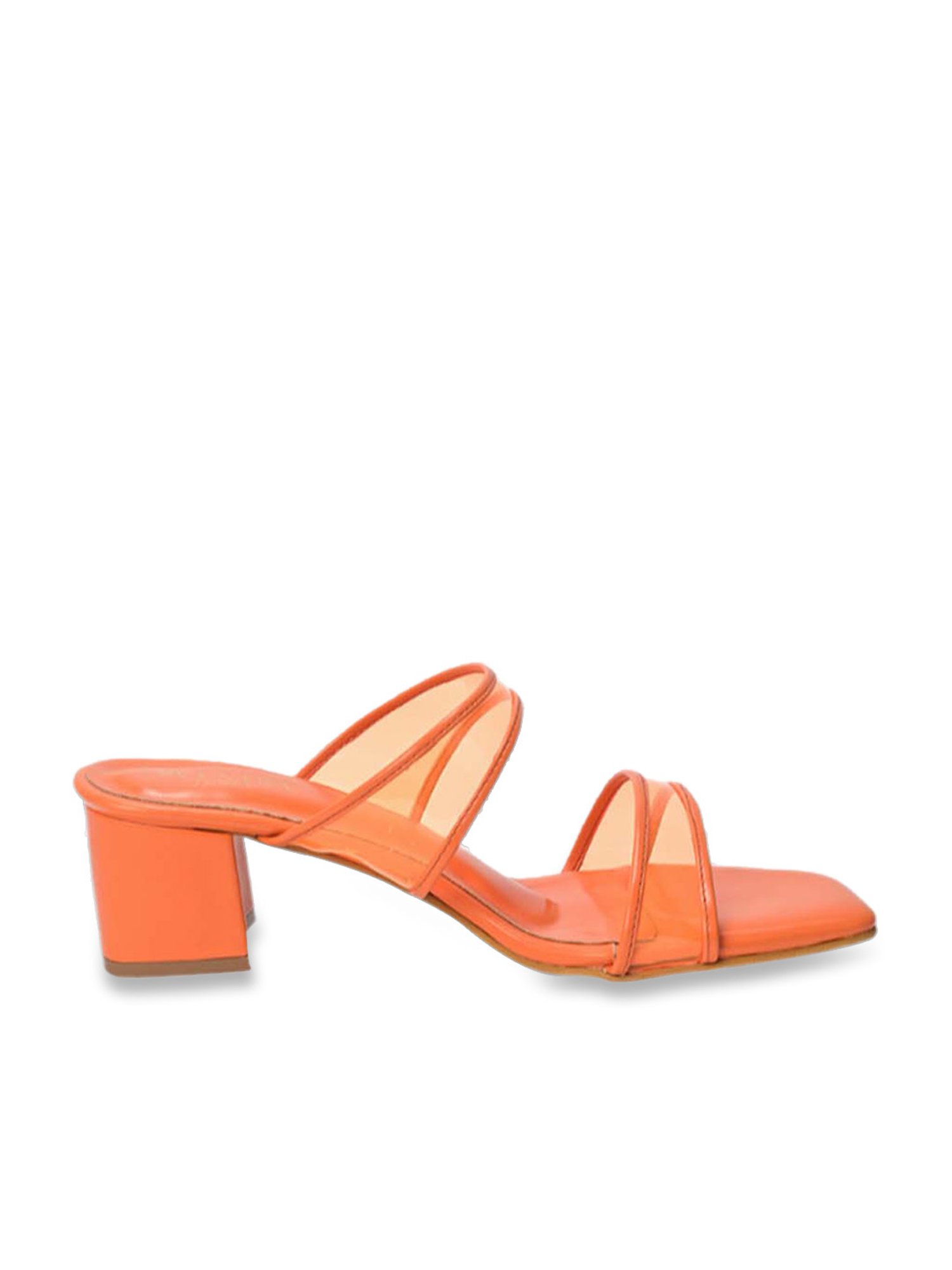 Scentra Women's Orange Casual Sandals
