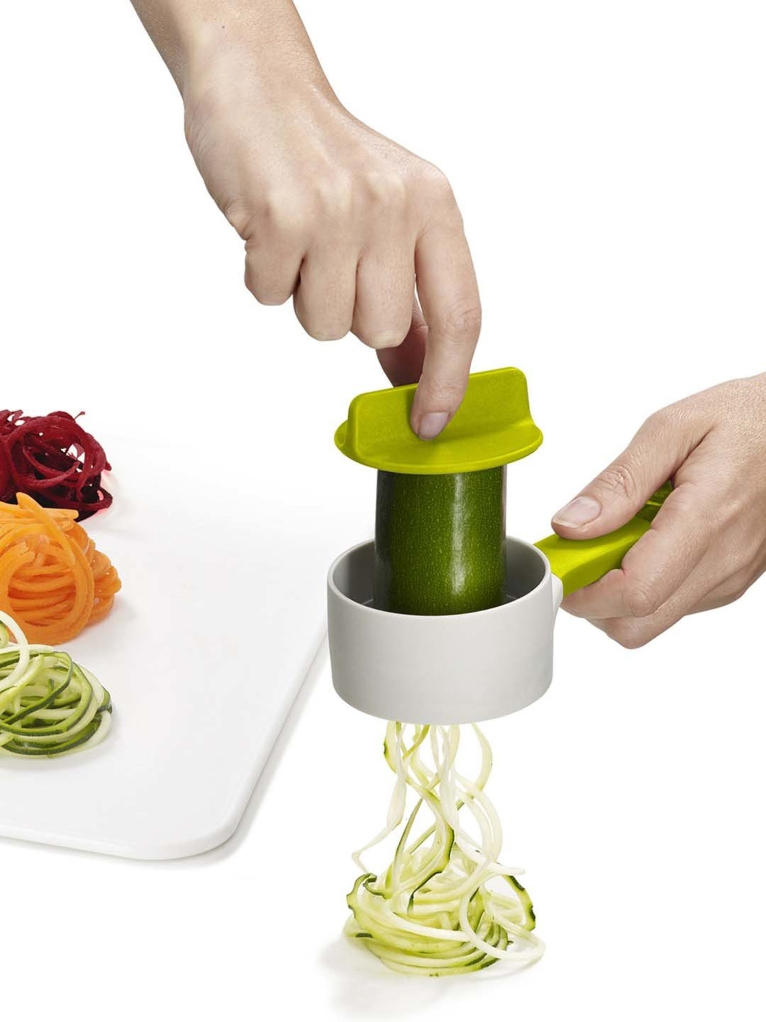 Joseph Joseph Green & White Plastic 5 cm Compact Spiralizer - Set of 1