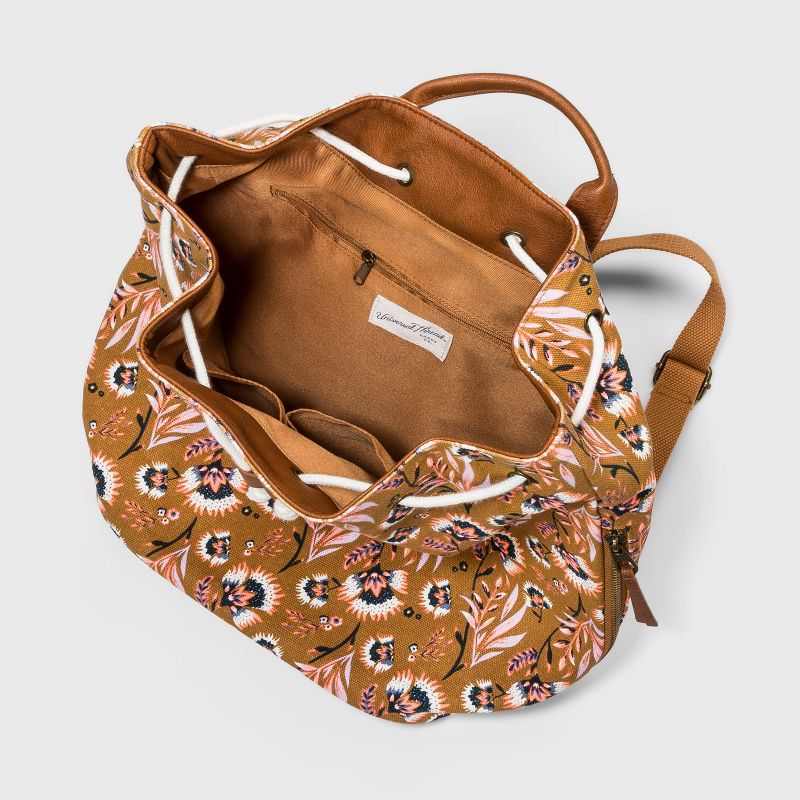 Floral Print Bucket Drawstring Closure Backpack - Universal Thread™