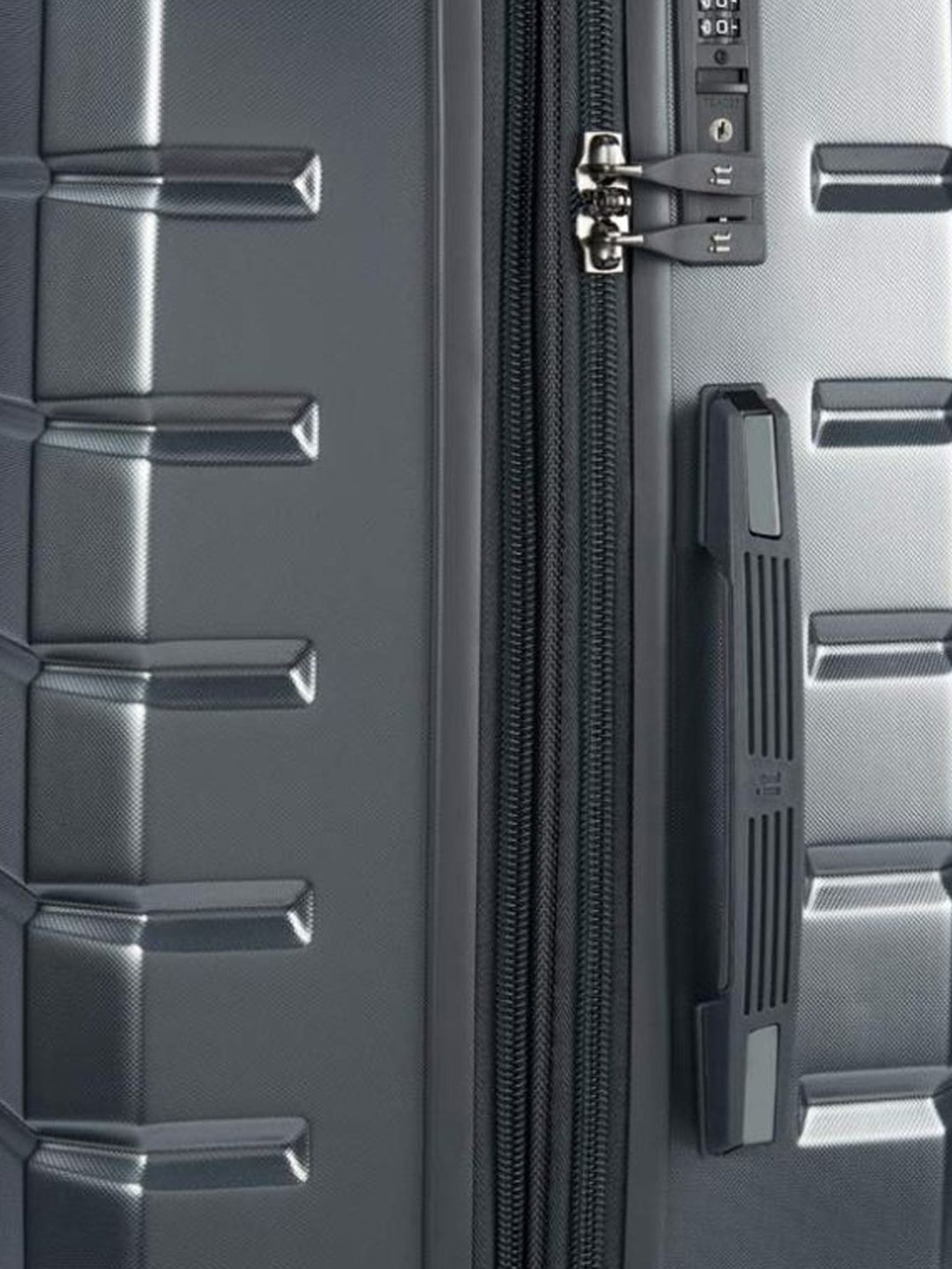 It luggage Prosperous Dark Grey Textured Large Hard Cabin Trolley Set of 2