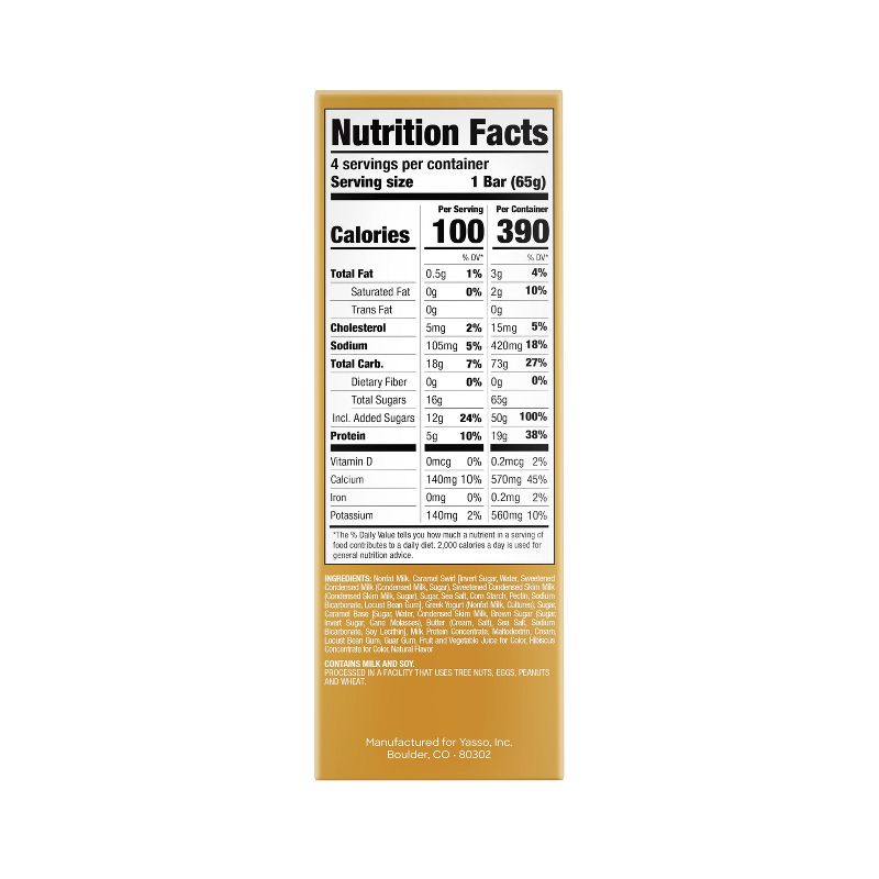 Yasso Frozen Greek Yogurt - Sea Salt Caramel Bars - 4ct
