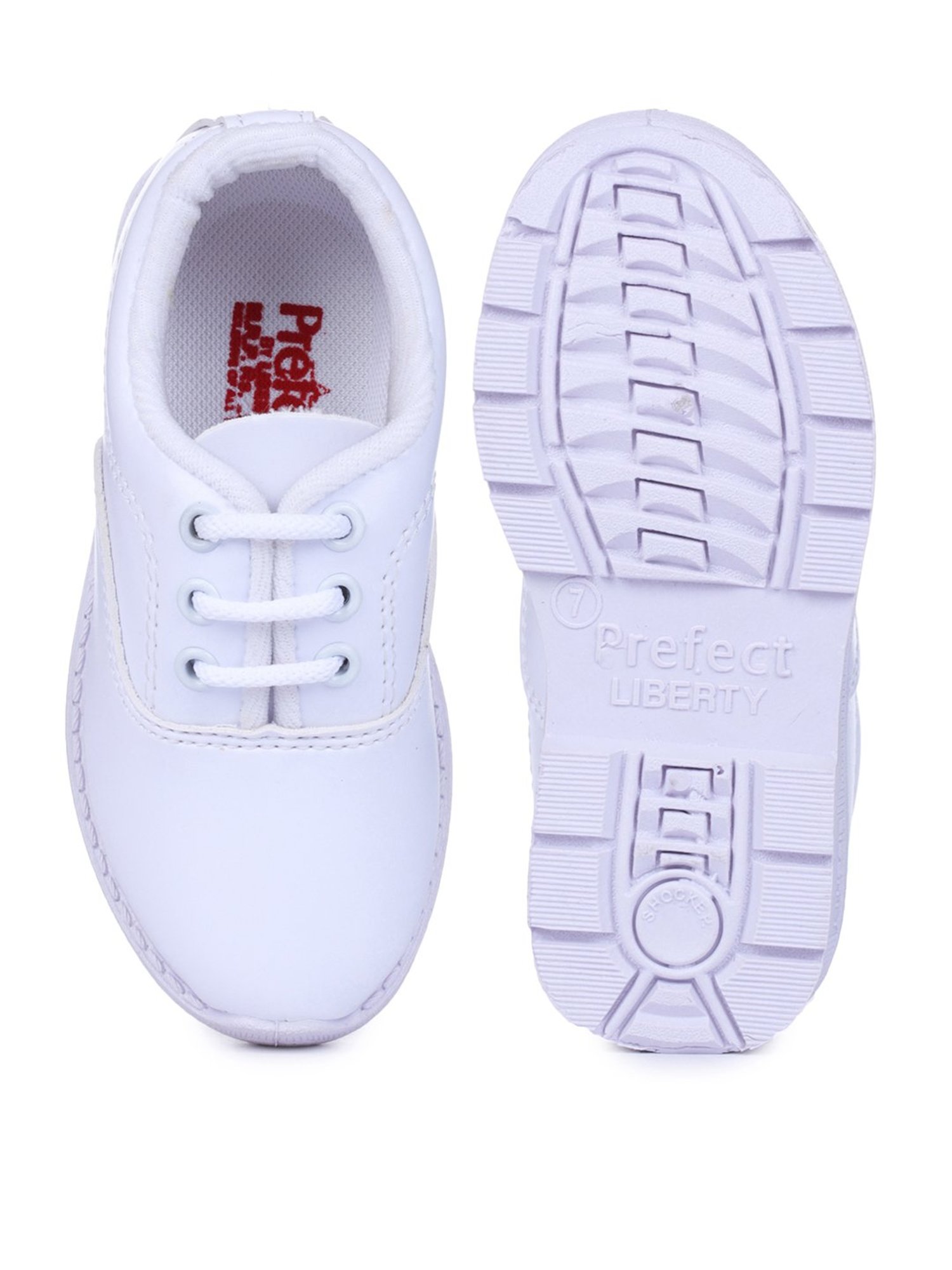 Prefect By Liberty Kids White School Shoes