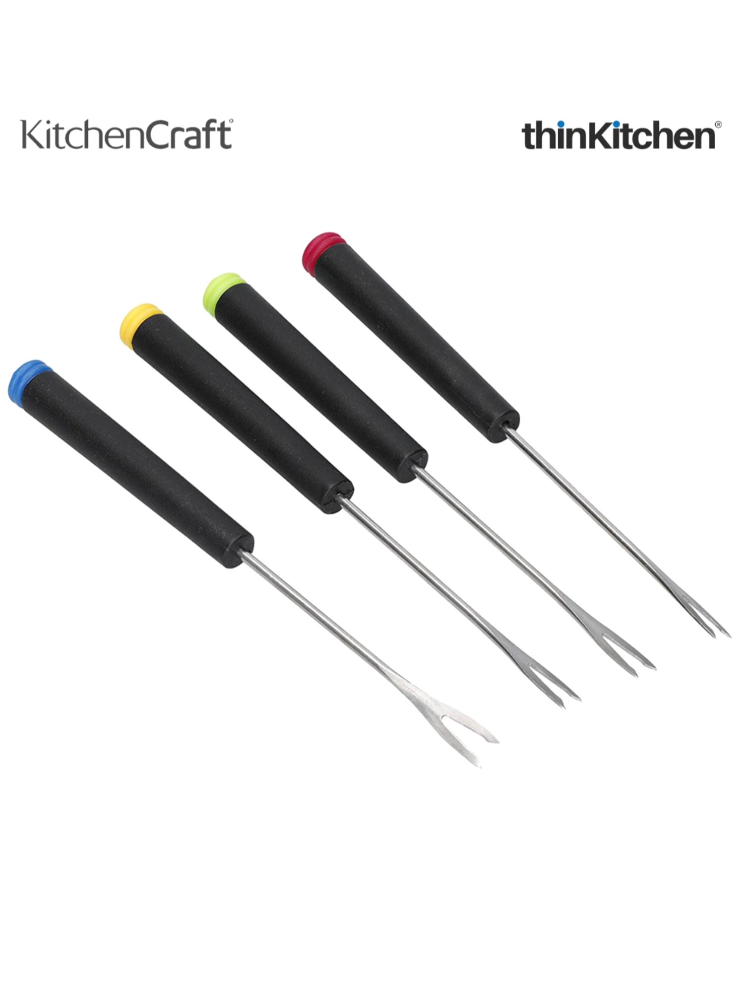 KitchenCraft White Stainless Steel Chocolate Fondue Set