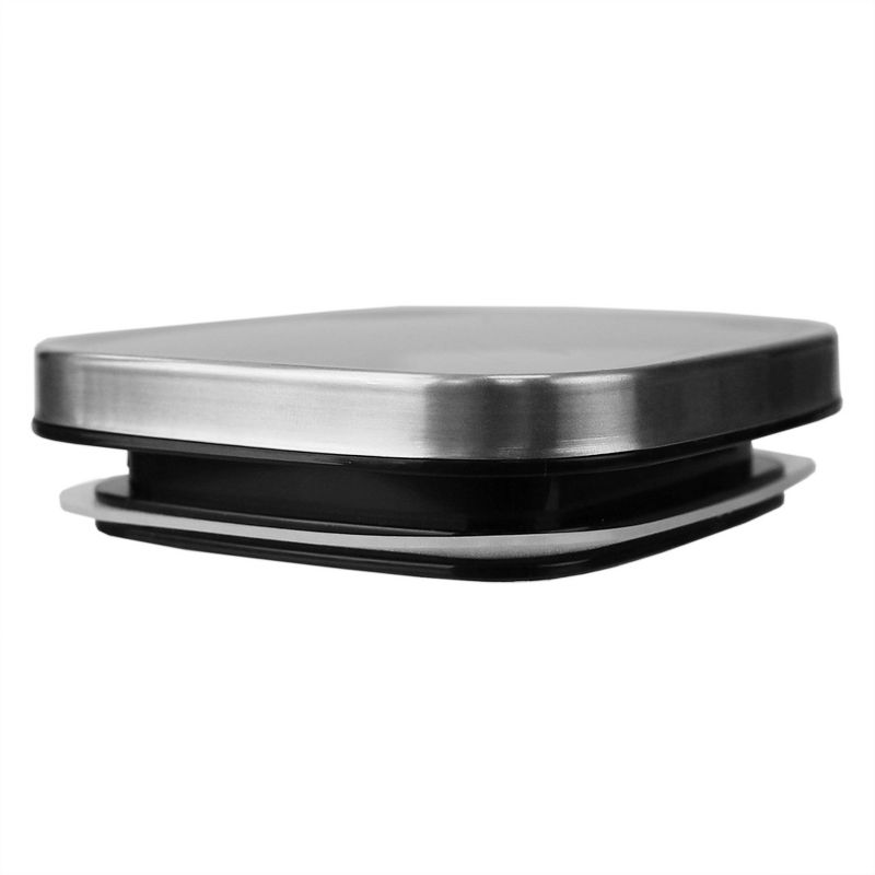 Michael Graves Design Small 27 Ounce Square Borosilicate Glass Canister with Stainless Steel Top