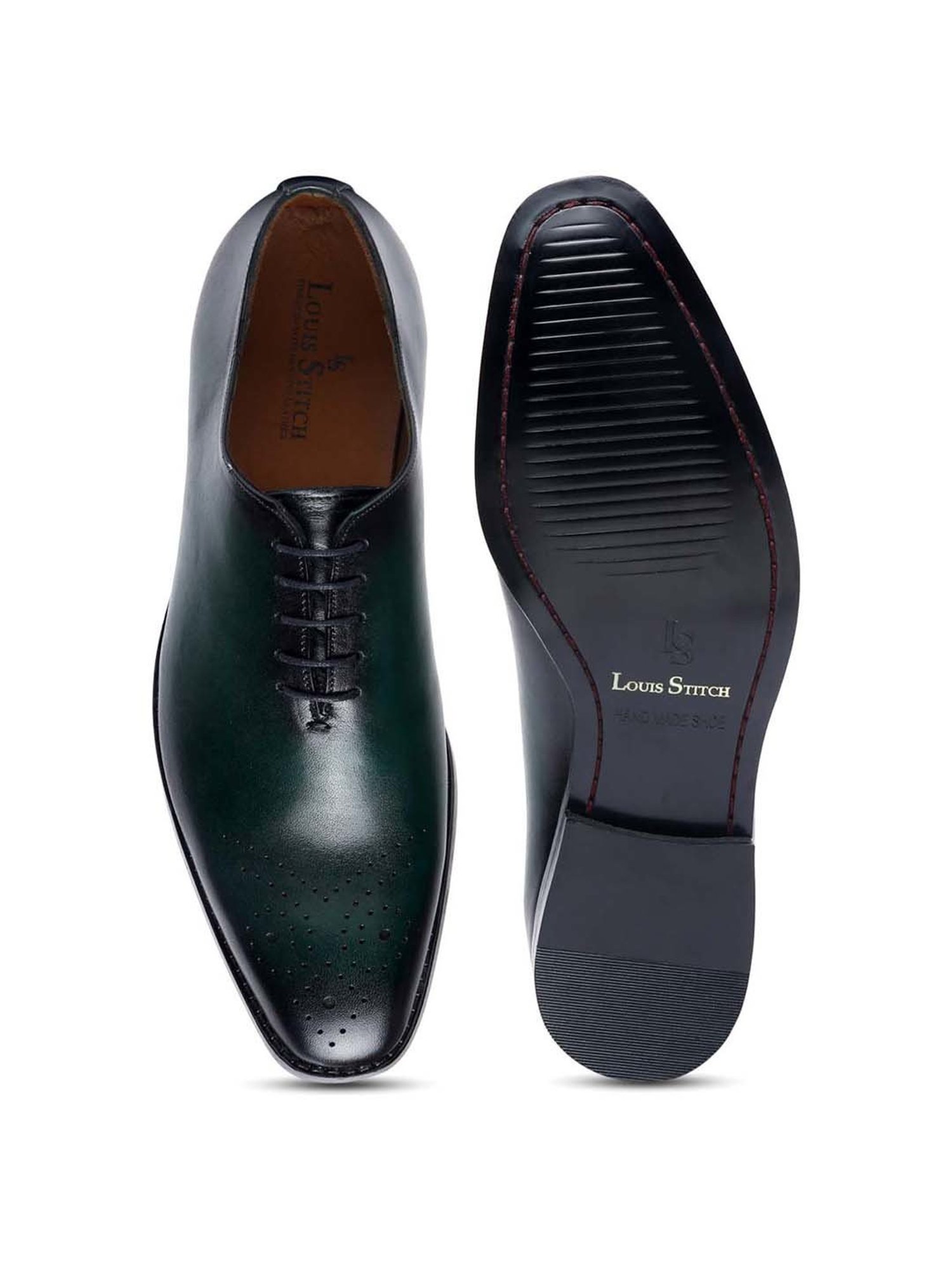 Louis Stitch Men's Forest Green Oxford Shoes