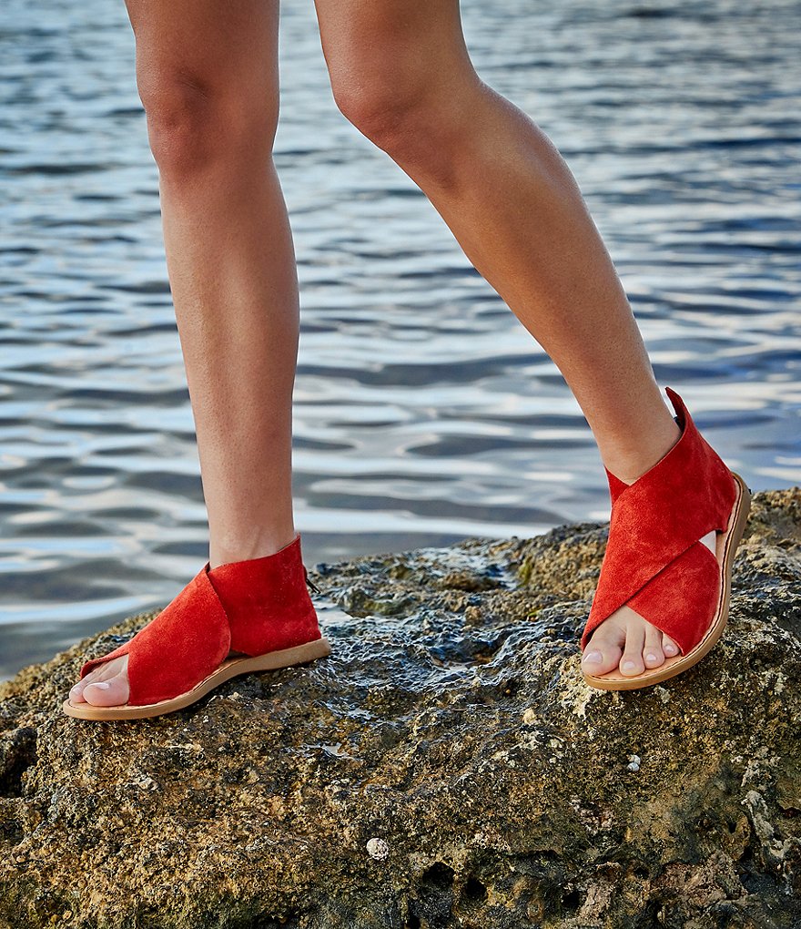 Born Iwa Criss Cross Banded Suede Sandals