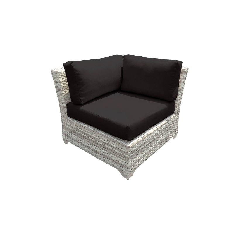 Farimont 8pc Patio Sectional Seating Set with Cushions - Black - TK Classics