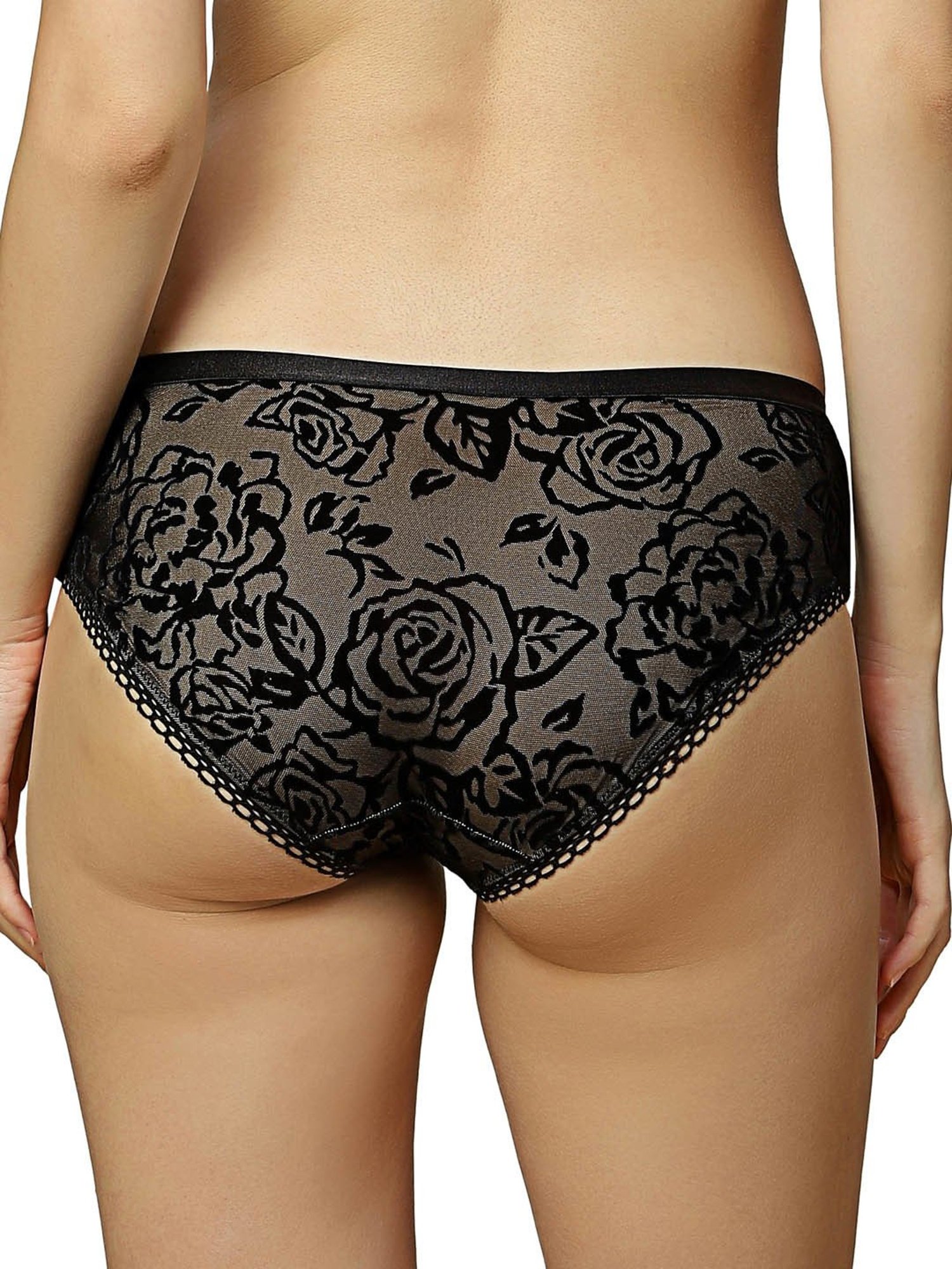 Triumph Black Embroidered Bikini Panty