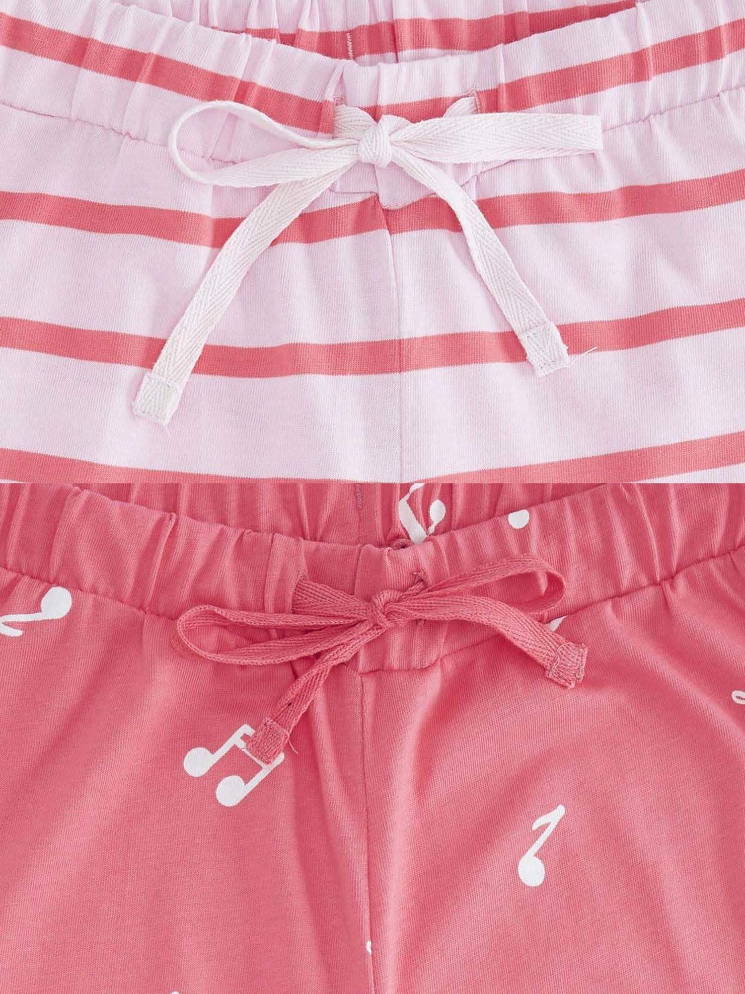 Pantaloons Junior Pink Cotton Striped Leggings