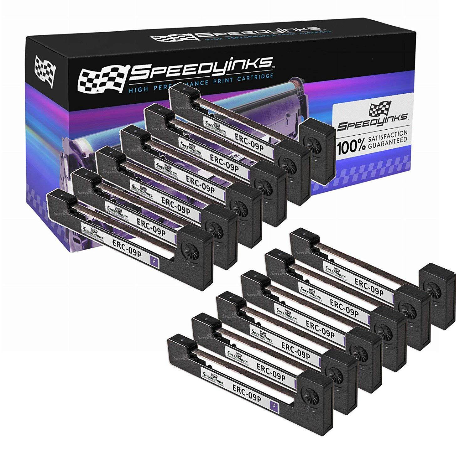 Speedy Inks Compatible Ribbon Cartridge Replacement for Epson ERC-09P (Purple, 12-Pack)