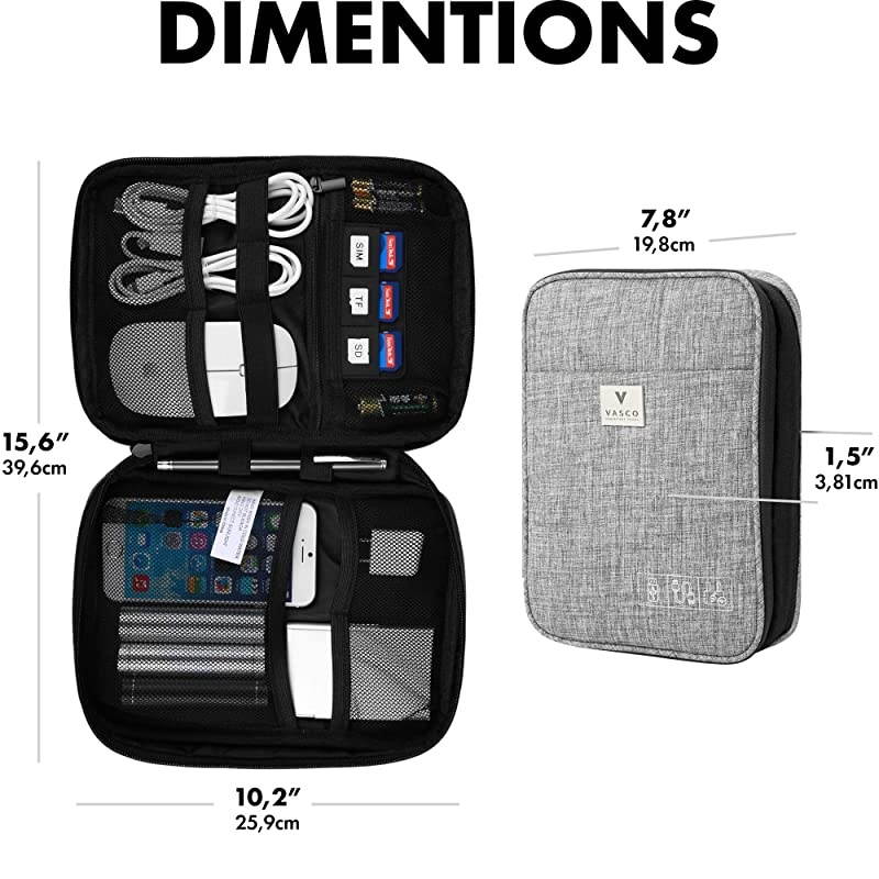 Travel Electronics Gadget Cable Organizer Bag Smart Safe Storage Grey
