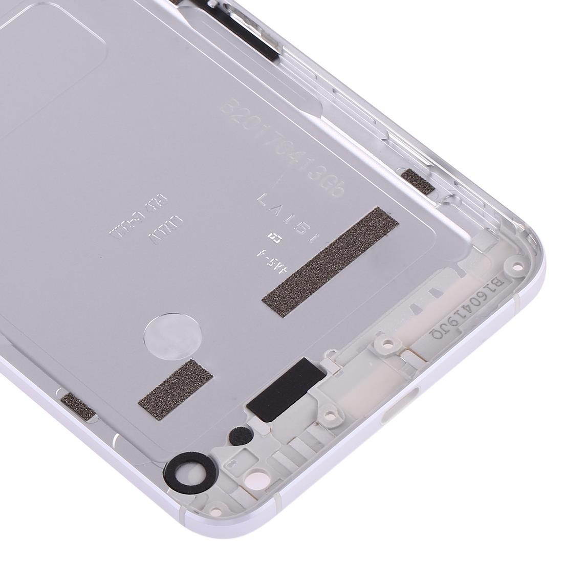 Battery Back Cover with Top + Lower Bottom Glass Lens Cover for Google Nexus 6P(Silver)