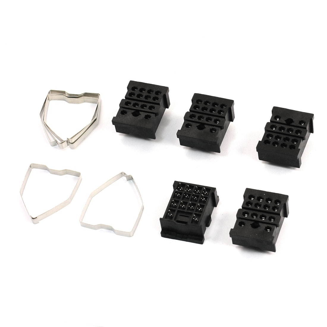 Global Bargains 5pcs 18FF-4Z-A2 Soldering 14 Pins Power Relay Socket Base for MY4J/HH54P