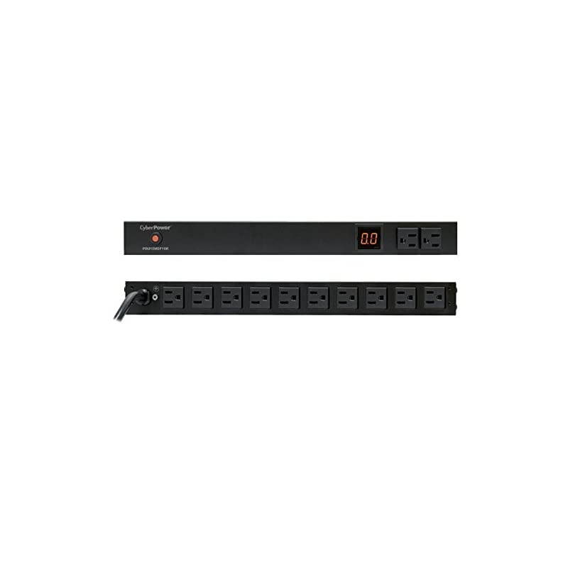 PDU15M2F10R Metered PDU, 100-125V/15A, 12 Outlets, 1U Rackmount