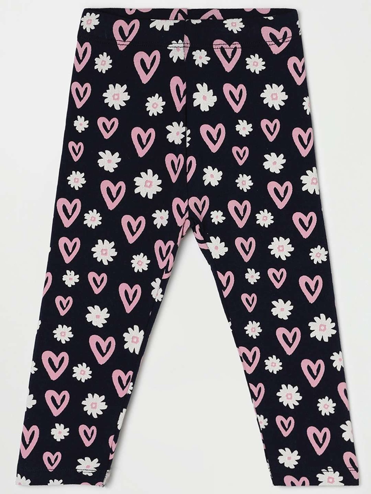 Juniors by Lifestyle Kids Navy Cotton Printed Leggings