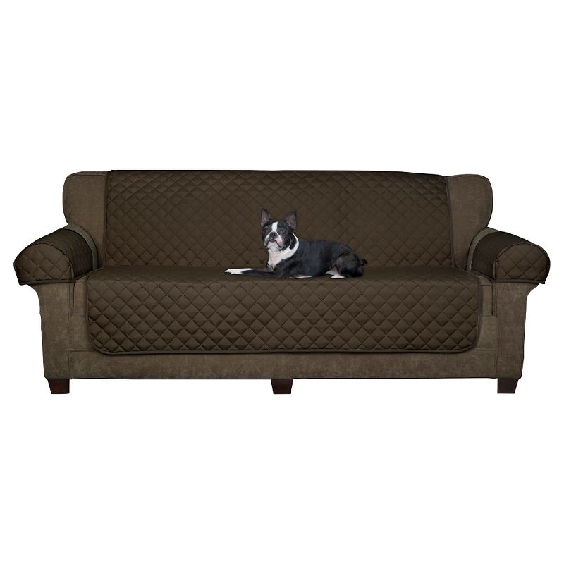 3pc Suede Waterproof Sofa Pet Throw Chocolate - Maytex