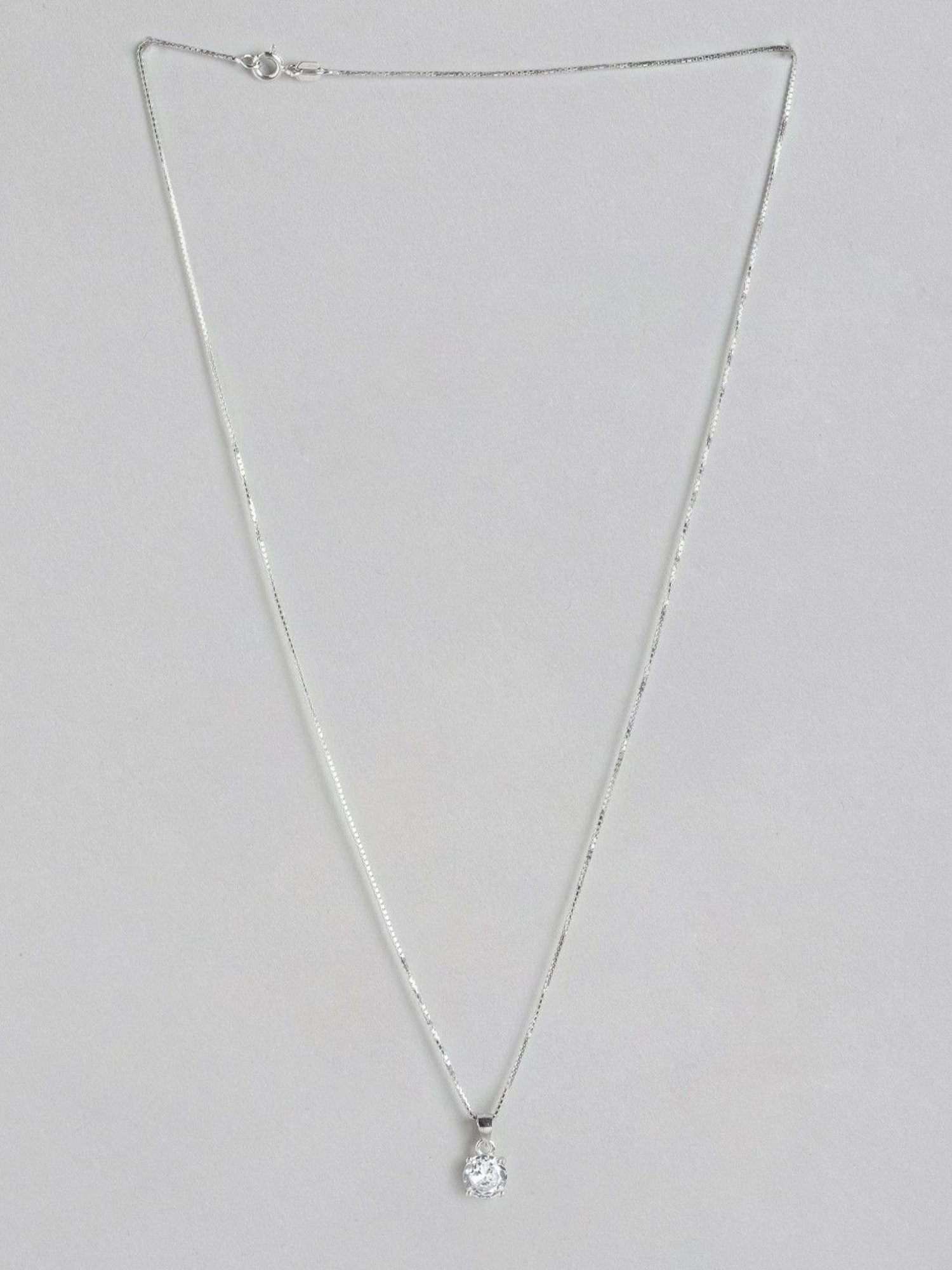 Zavya 92.5 Sterling Silver Pendant with Chain for Women