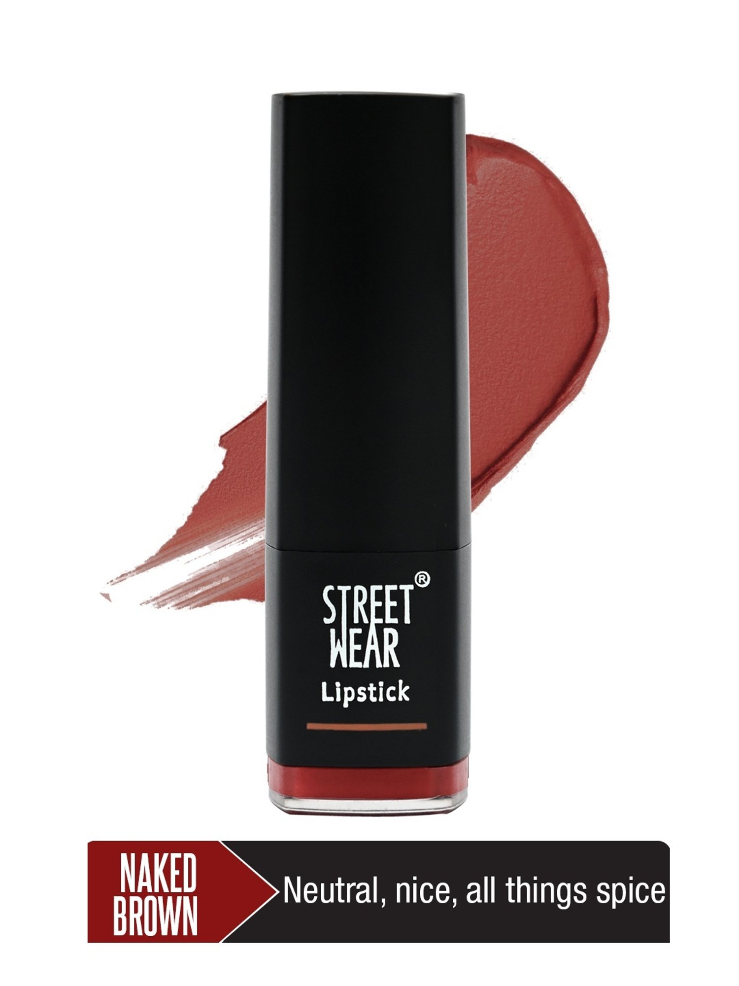 Street Wear Matte Lipstick Naked Brown - 4.2 gm