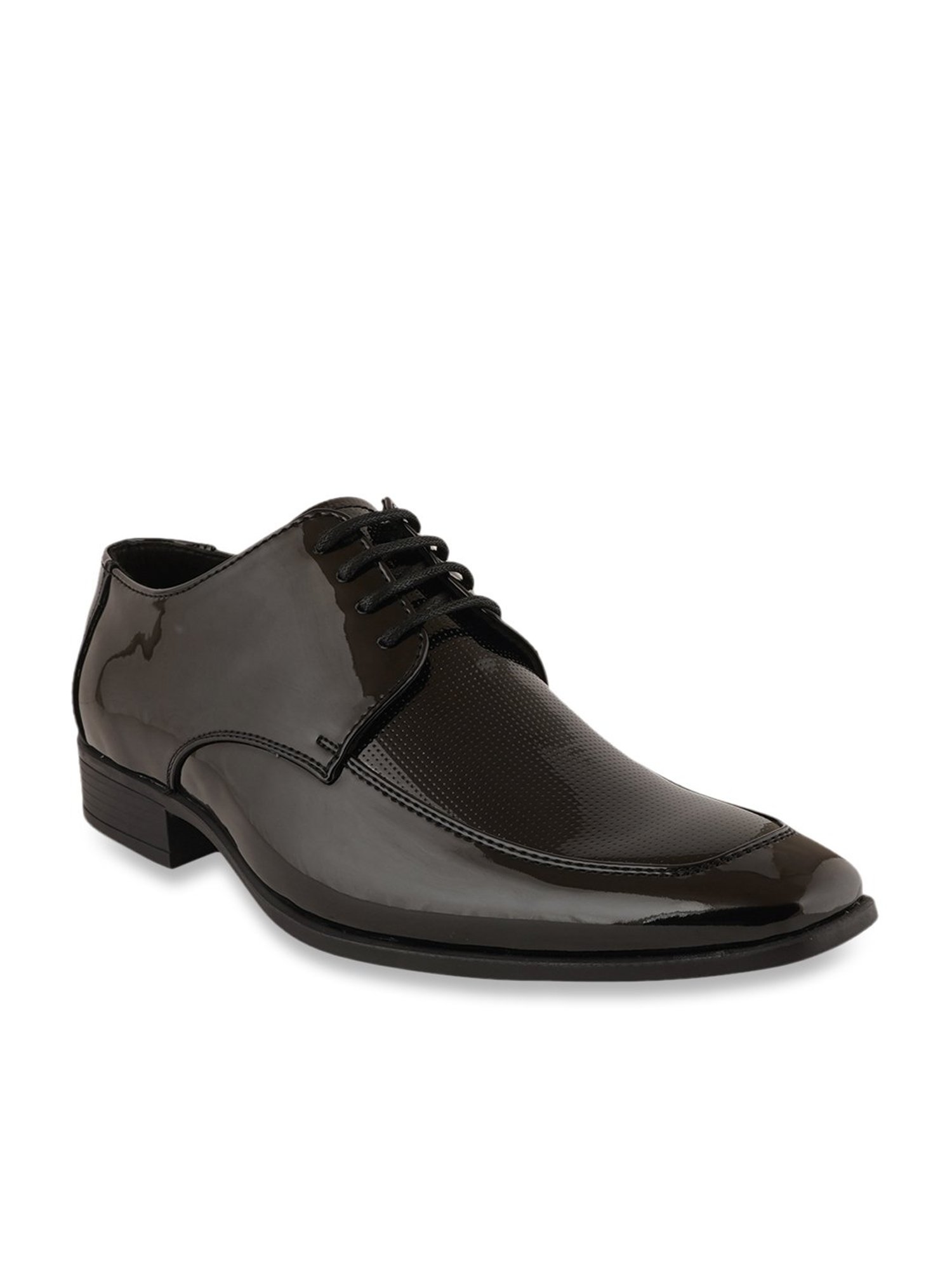 Pelle Albero Men's Black Derby Shoes
