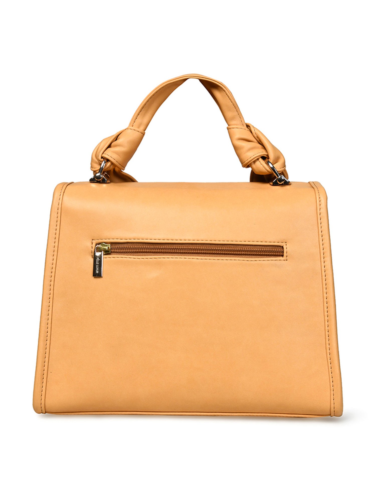 PELLE LUXUR Light Brown Medium Satchel