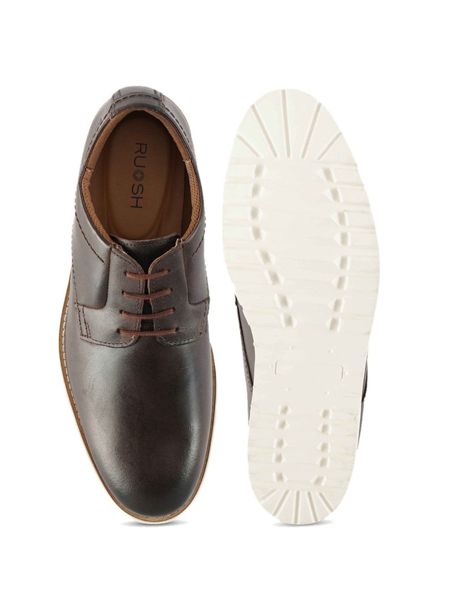 Ruosh Men's Brown Derby Shoes