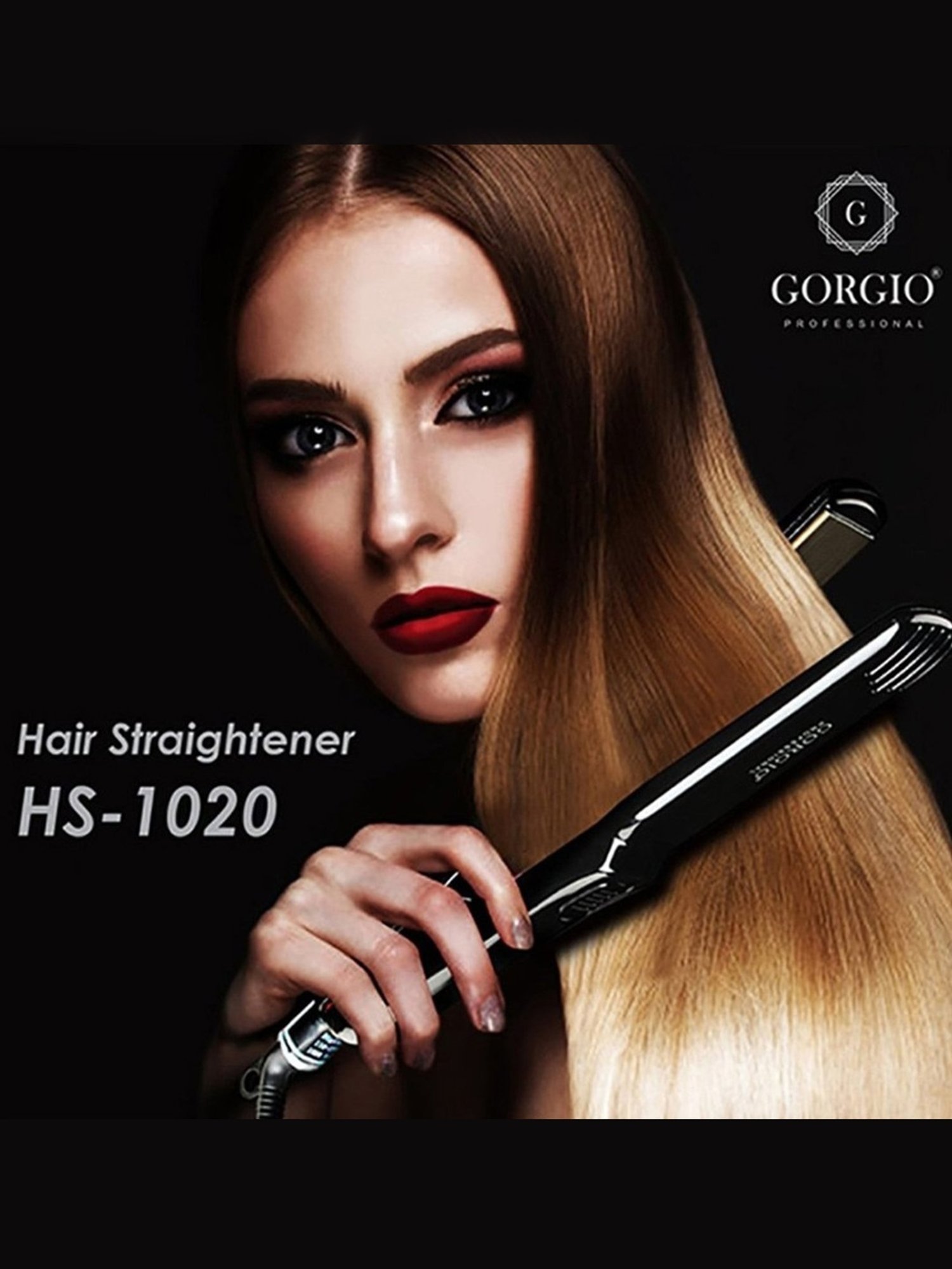 Gorgio Professional HS1020 Hair Straightener (Black)