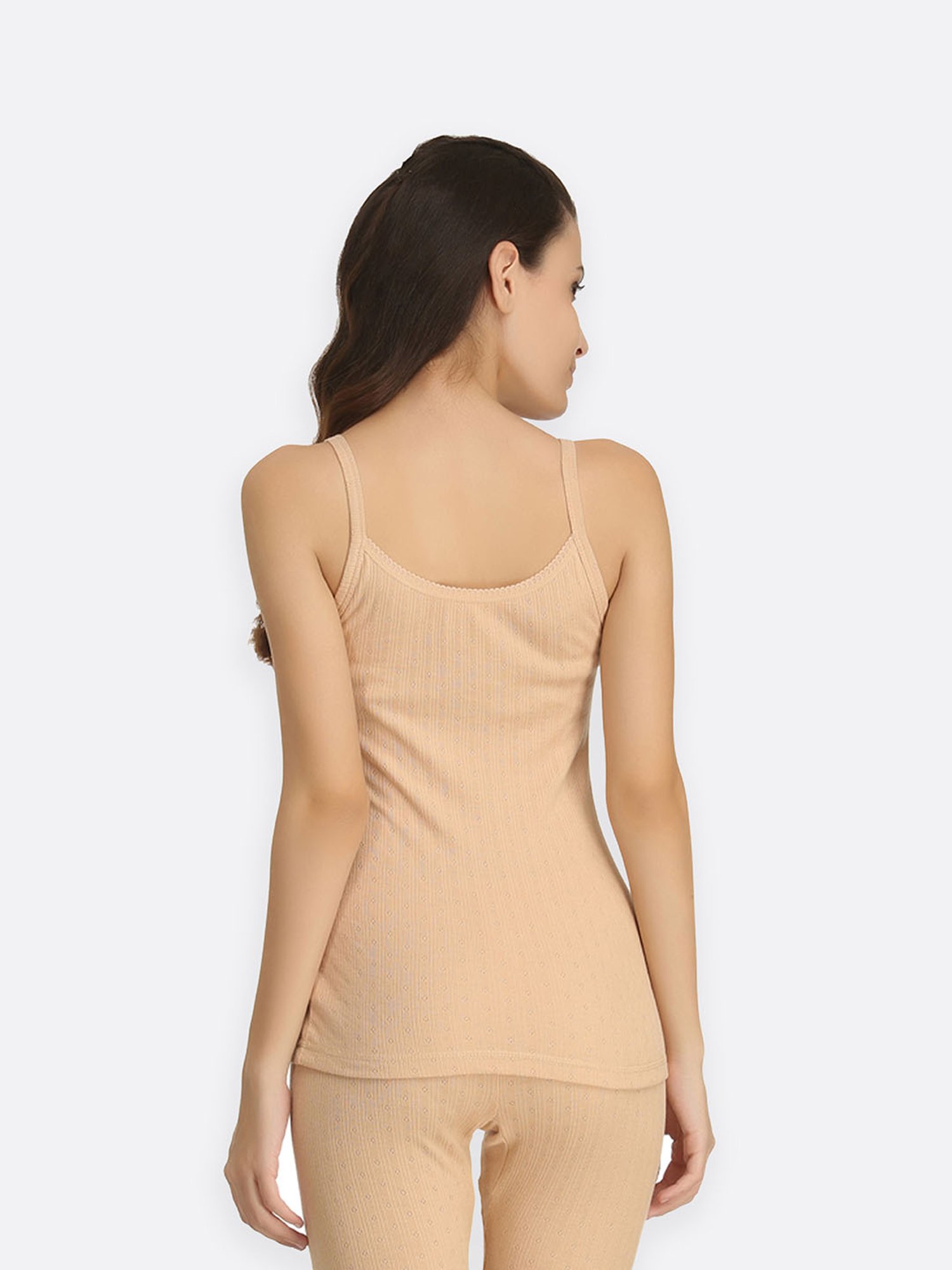 Kanvin Beige Thermal Camisole (Pack Of 2)