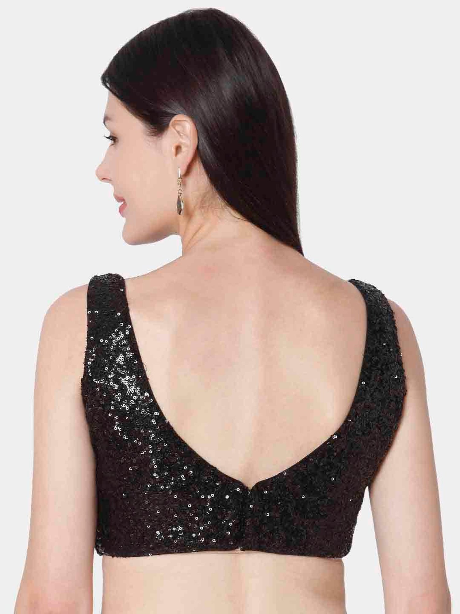 Salwar Studio Black Embellished Blouse