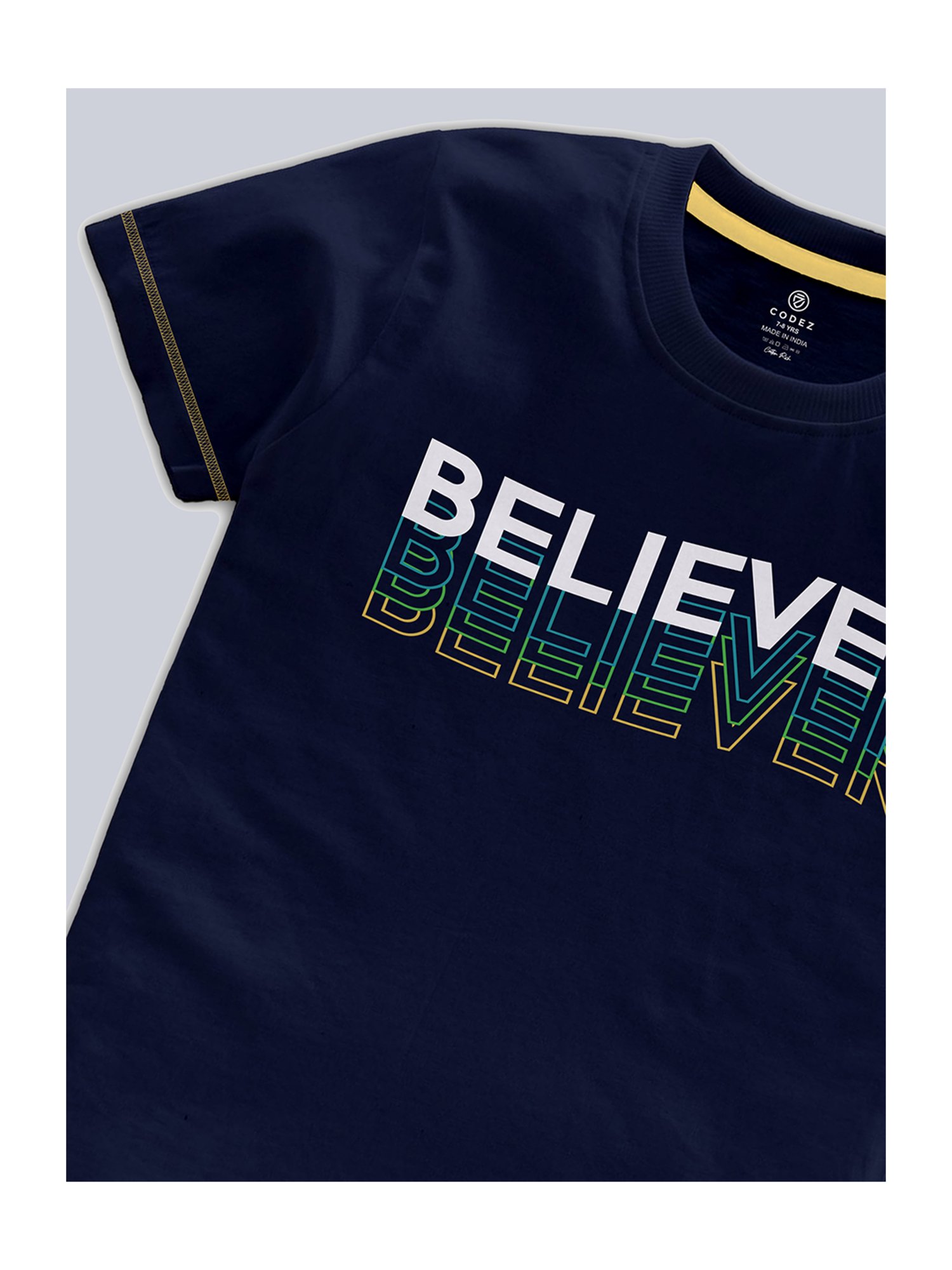 Codez Kids Rust & Blue Printed T-Shirt (Pack Of 2)