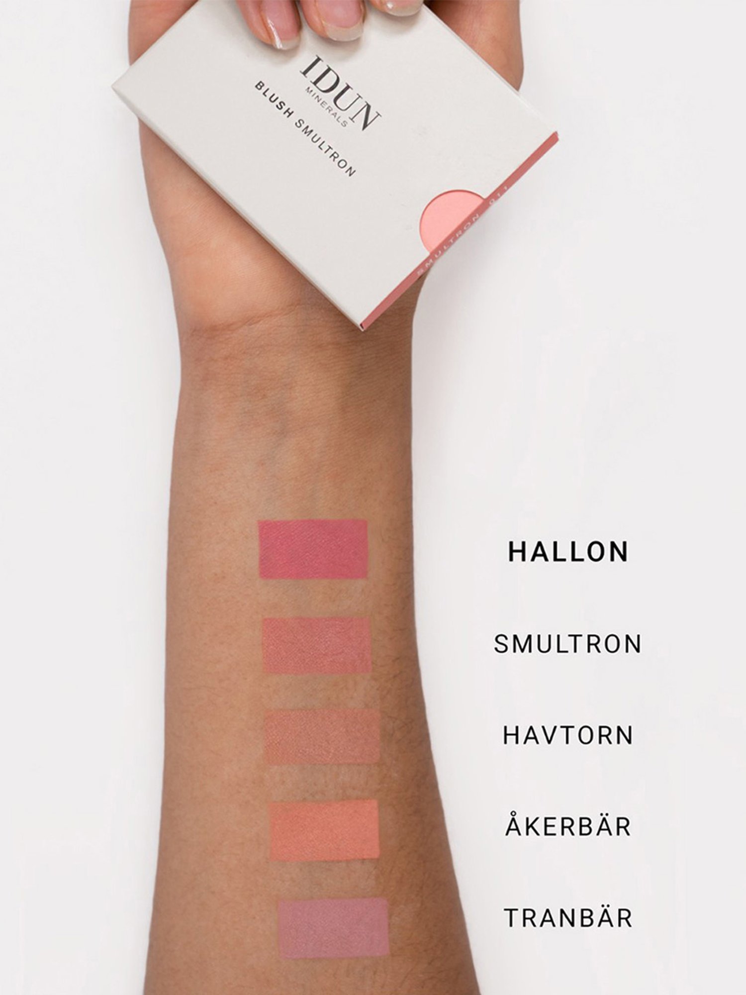 Idun Minerals Cheek Blush Powder Hallon - 5 gm