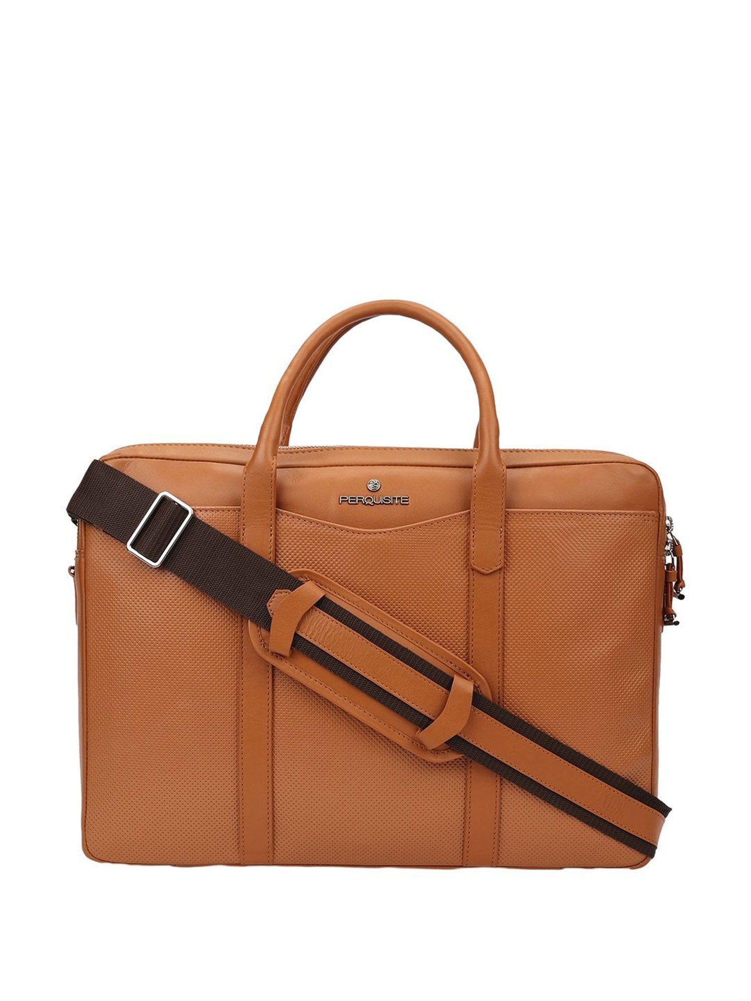 PERQUISITE STEVE Brown Leather Medium Messenger Bag