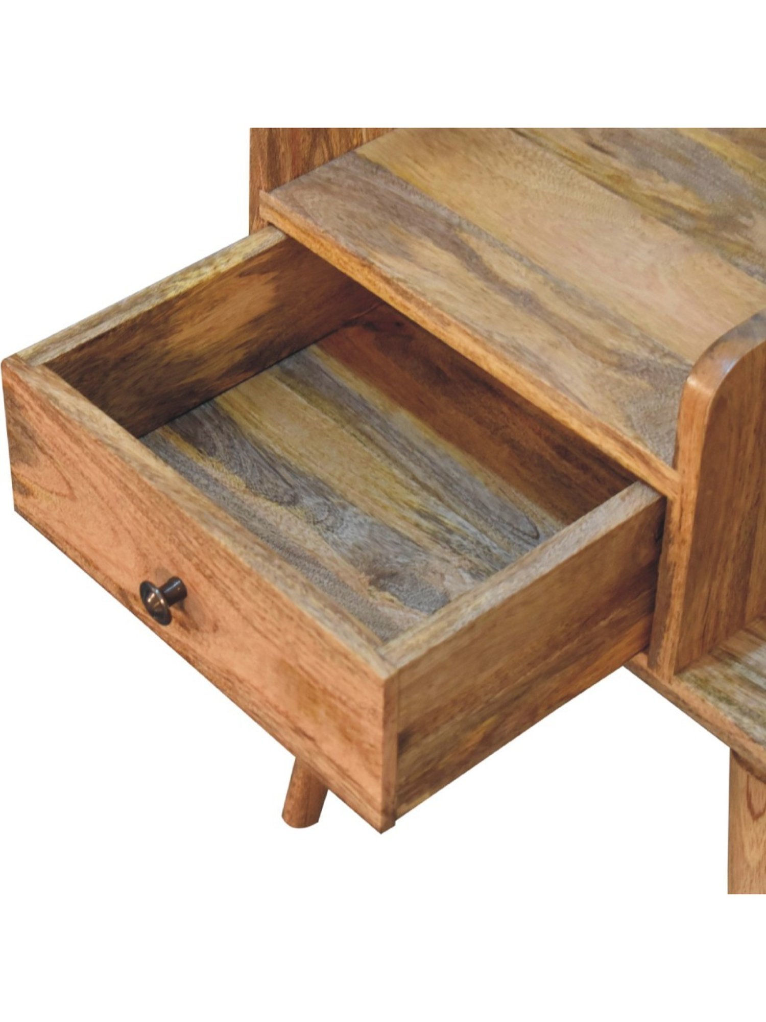 Sleepyhead Ally Teak Brown Sheesham Wood Bedside Table