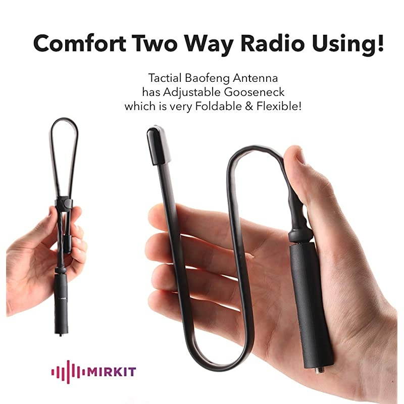 Foldable Tactical Antenna 18.7 inch with SMA-Female Connector, Dual Band VHF/UHF (136-174MHz, 400-480MHz) for: UV-5R, UV-82, BF-F8HP, UV-5R V2+ Plus, BF-F9 V2+ Two Way Radios