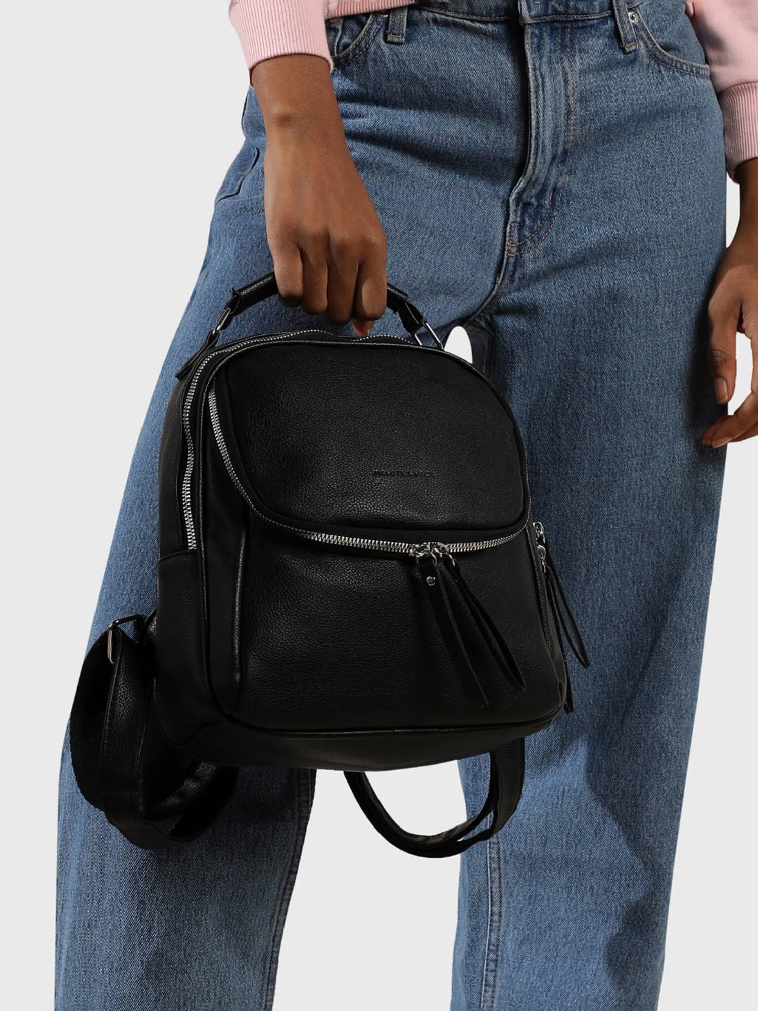 Tohl Fenwick Black Leather Medium Backpack