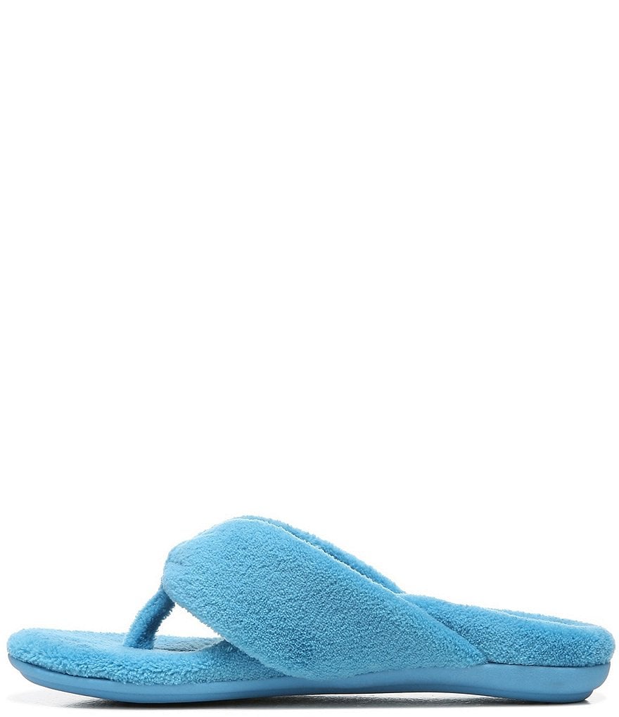 Vionic Lydia Washable Plush Terry Cloth Thong Slippers
