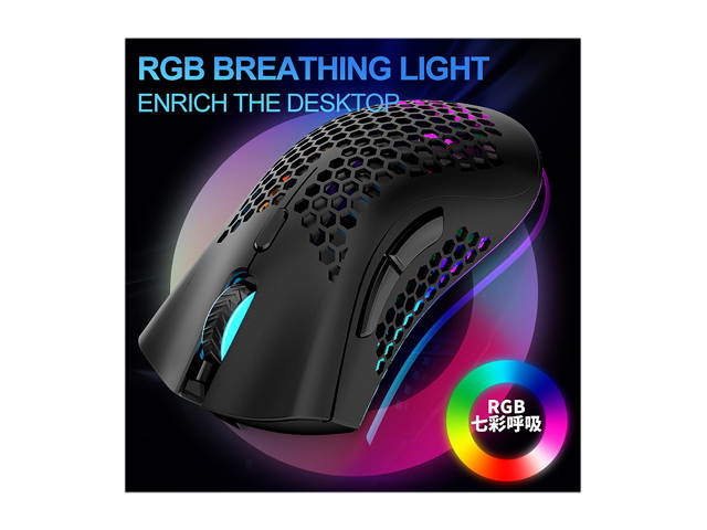 X3 E-sport Wireless Mouse RGB Dual Mode Gaming Mechanical Macro Computer Notebook Mouse Ultralight Honeycomb Shell Mouse