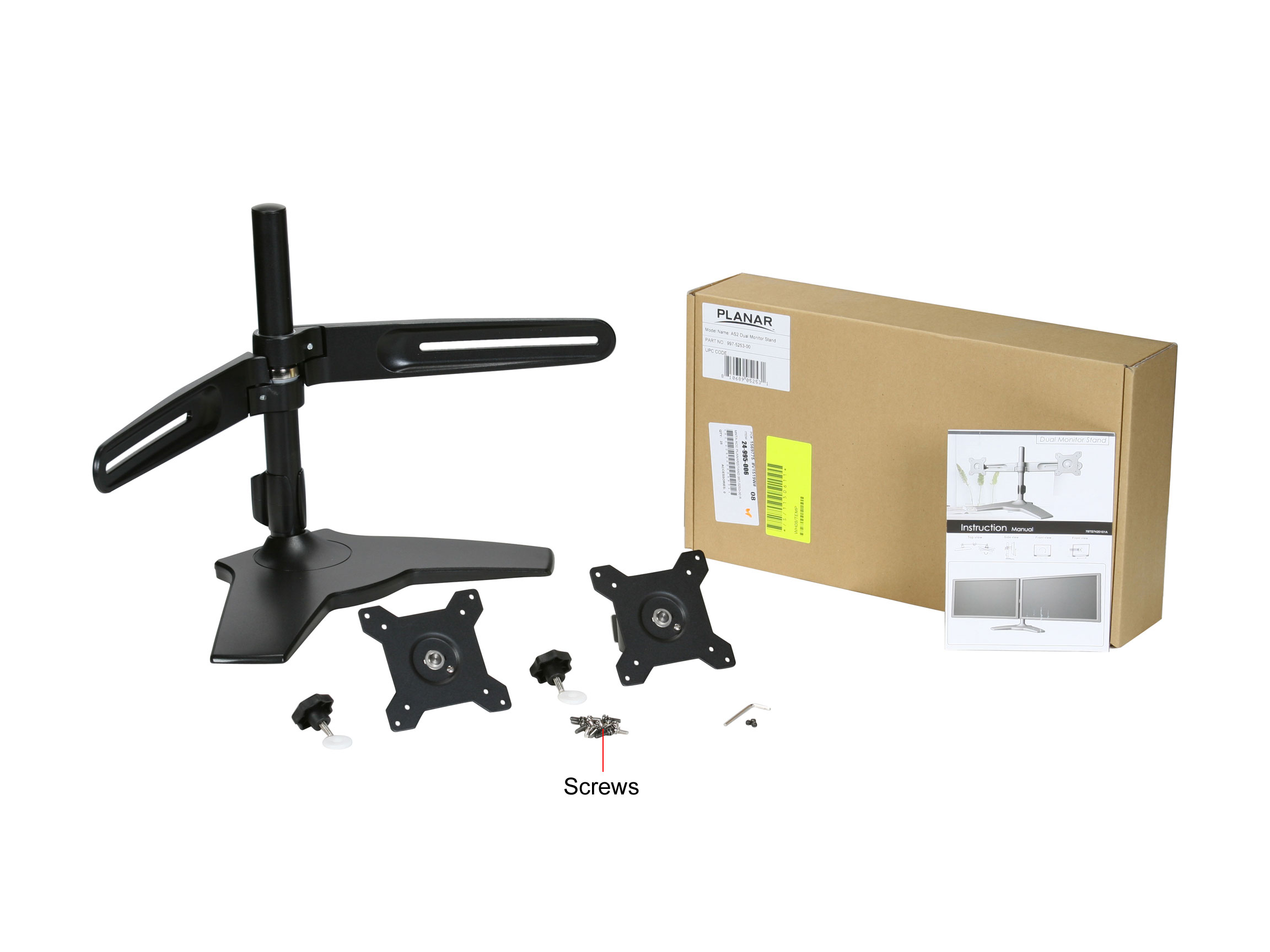 Planar 997-5253-00 Black Dual Monitor Stand for LCD Displays