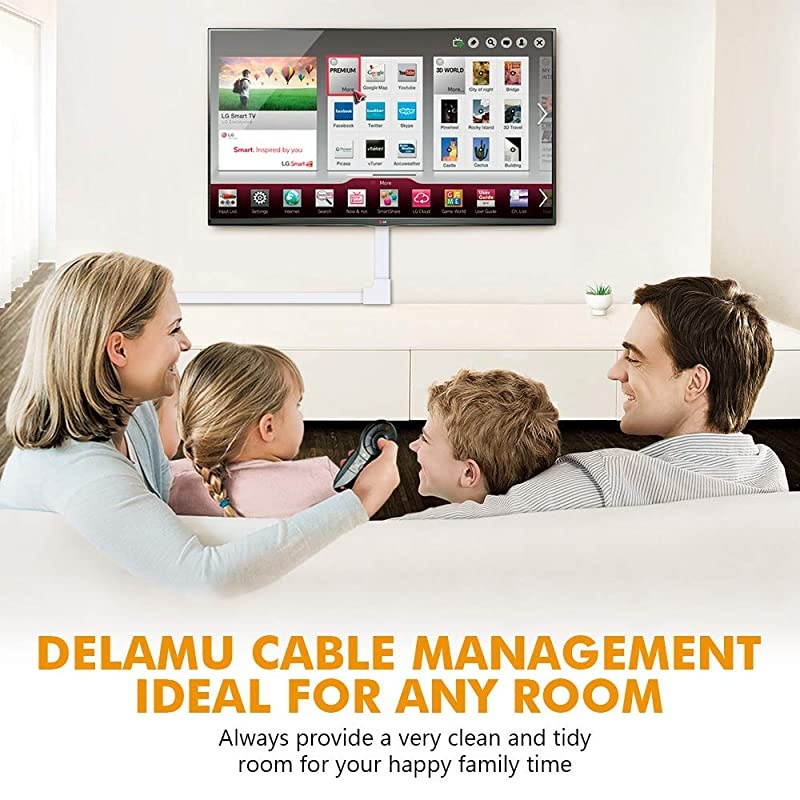 Cable Concealer 157in Cord Cover PVC Wire Molding Paintable Wire Channel to Hide a Single Power Cord Speaker Wire or TV Cables in Home or Office 10X L157in W059in H04in