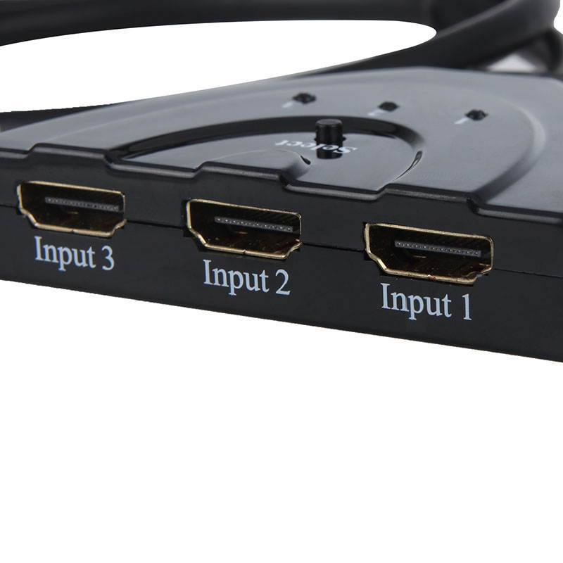 HDMI Splitter 0.5m 3 HDMI Input to 1 HDMI Output auto Switch Cable