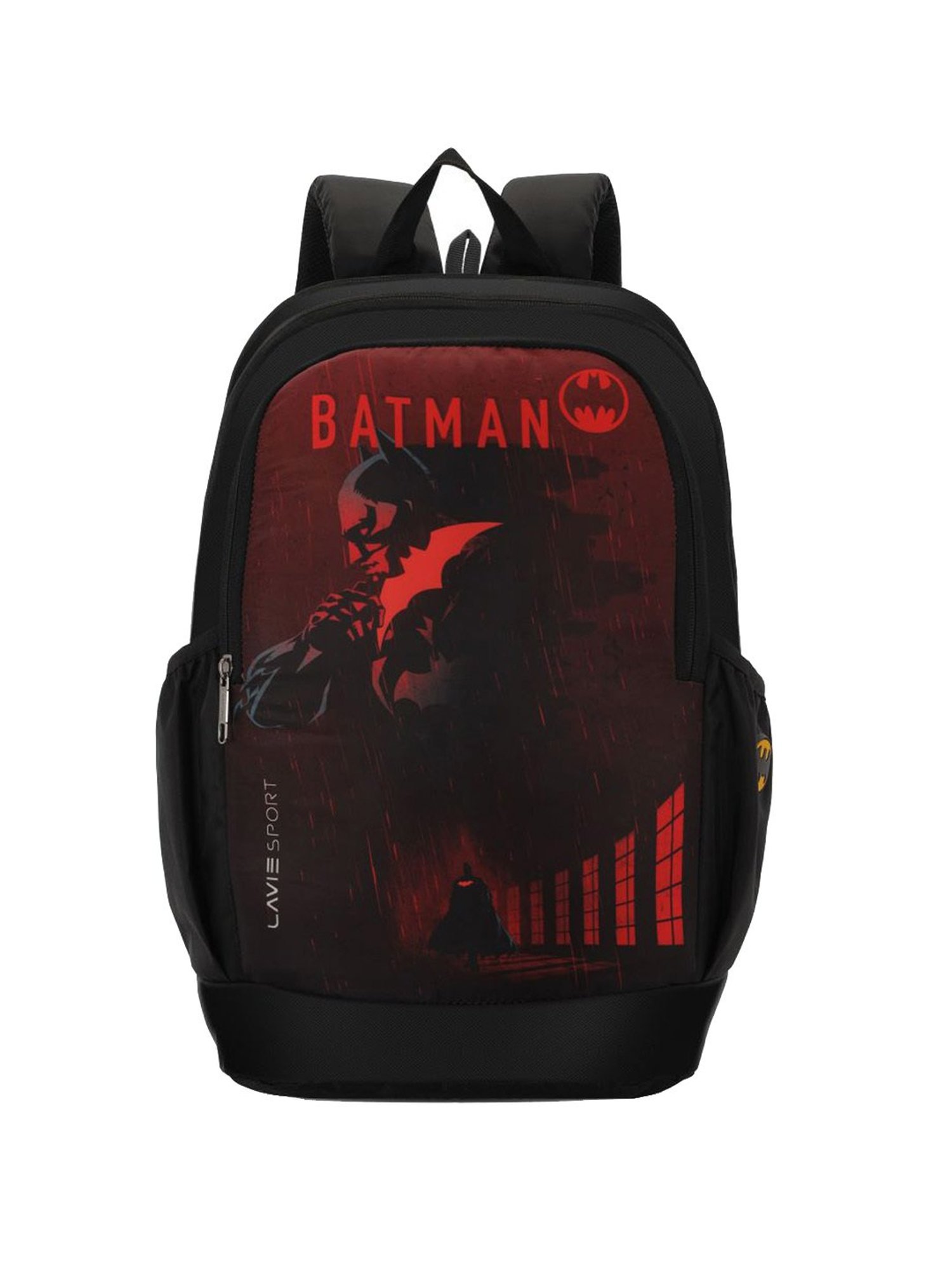 Lavie Sport Batman Black & Red Polyester Printed Laptop Backpack - 33 Ltrs