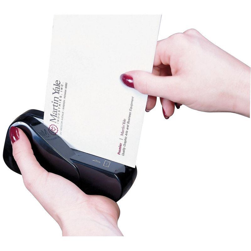 Martin Yale Model 1624 Handheld Battery Operated Letter Opener 1 3/4" Black 