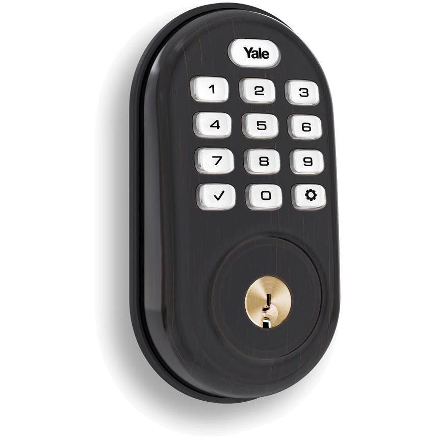 Yale Locks Assure Lock Push Button with Z-Wave in Oil Rubbed Bronze (YRD216)