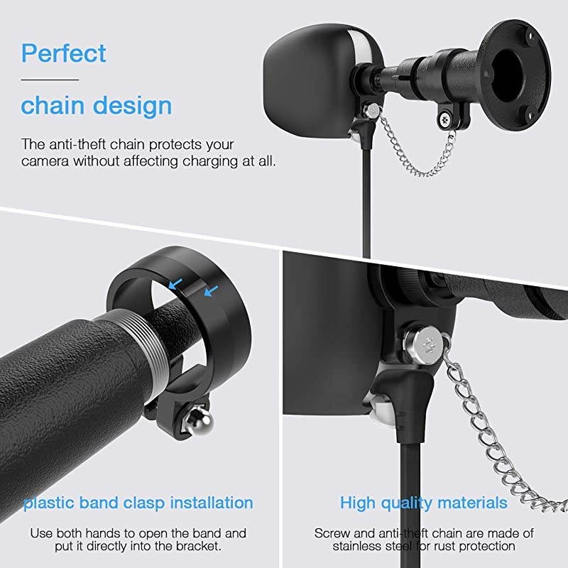 Pro 2 Mount Anti Theft Chain Lock with Silicone Skins for Pro and Pro 2 Black 2 Pack